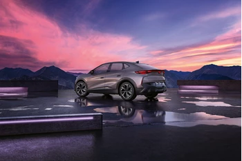 Cupra Tavascan Suv Model Showcased Picturesque Sunset